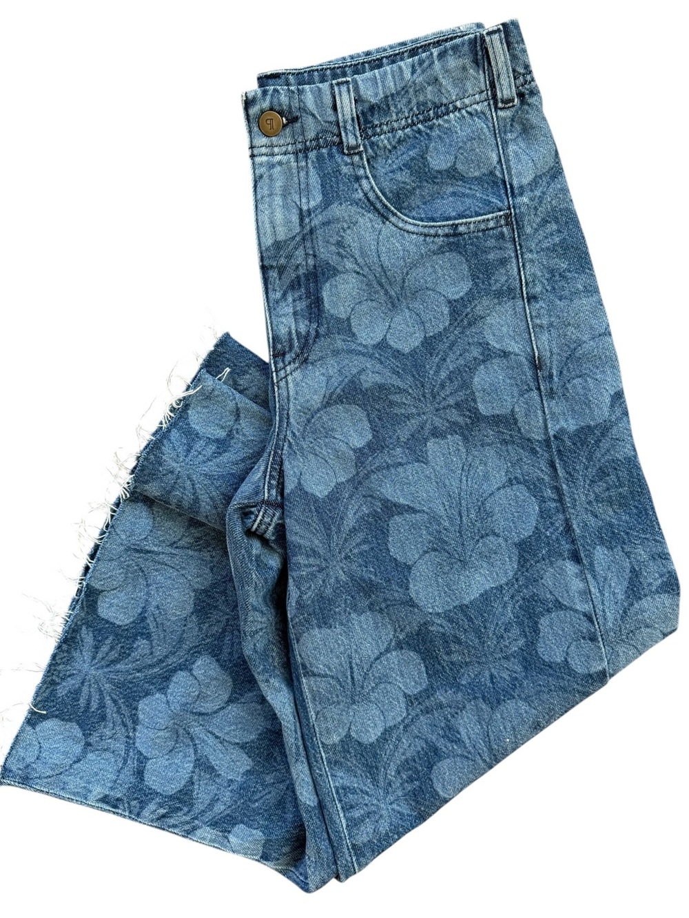Pilcro Adi Crop Hibiscus Mid-Rise Jeans Sz 30 NWOT - Picture 6 of 10